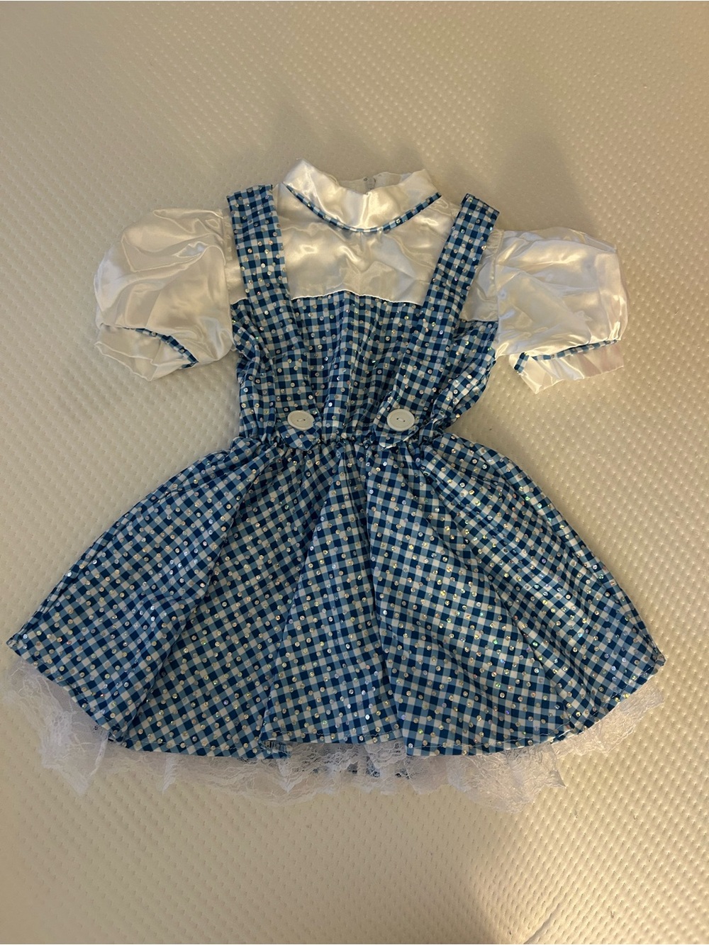 Toddler Dorothy Kids Costume Dress with White Puff Sleeves Wizard of Oz